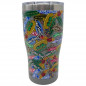 VASO CON TAPA 600 ML - SF CLASSIC STICKERS