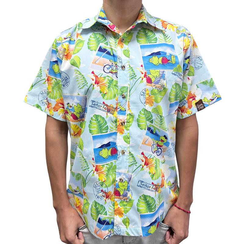 CAMISA HOMBRE HAWAIANA - SF POSTALES PARAISO