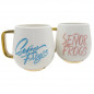 SET DE 2 TAZAS DE PORCELANA - SF POWER LOVE COFFEE