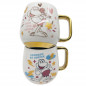 SET DE 2 TAZAS DE PORCELANA - SF POWER LOVE COFFEE