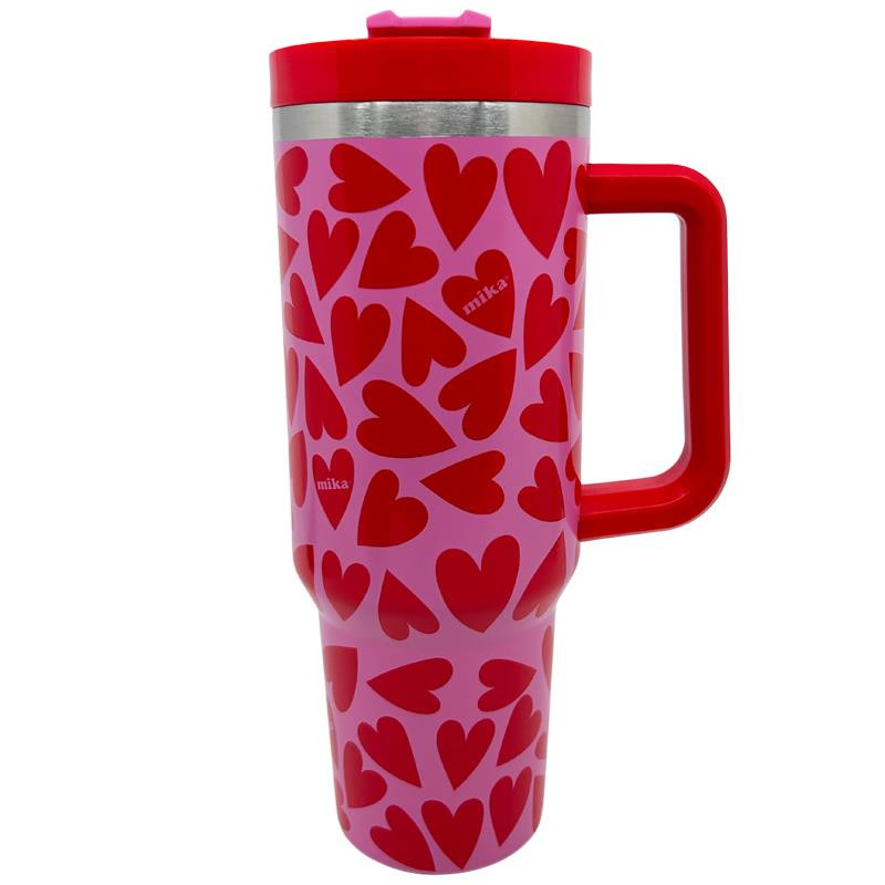 MEGA VASO TÉRMICO 1182 ML - MK GLITTER HEARTS