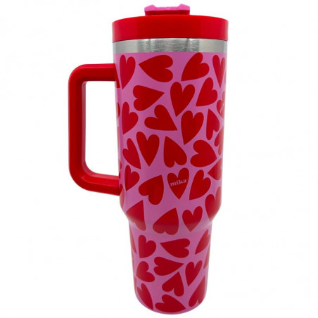 MEGA VASO TÉRMICO 1182 ML - MK GLITTER HEARTS