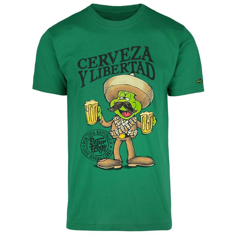 PLAYERA BÁSICA ALGODÓN - SF CERVEZA Y LIBERTAD