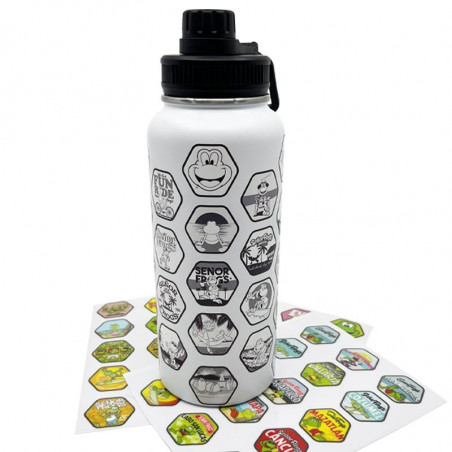 BOTELLA CON STICKERS 1000 ML - SF PEGA STICKERS